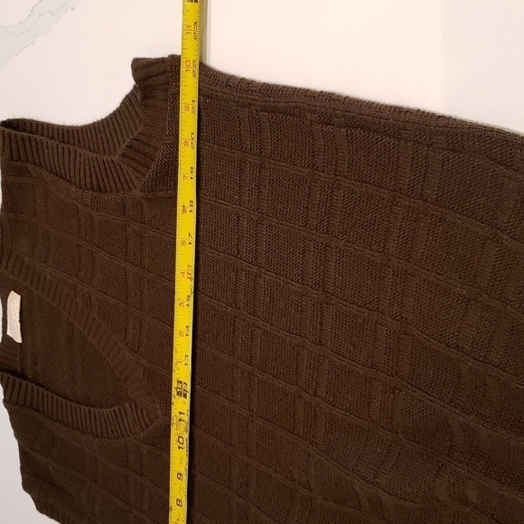 Vintage Seaforth Vest Mens KnitV-Neck Brown Large - Picture 9 of 11